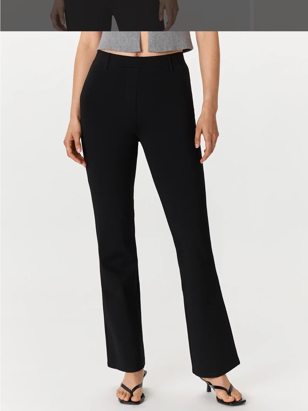 Quince Black Ultra Stretch Pointe Bootcut Pants